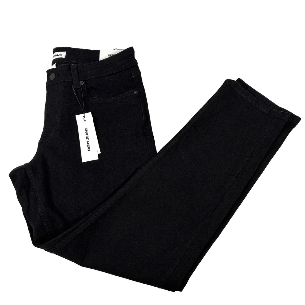 New Mens DKNY Jeans Bedford Slim Black Denim Size 32x30 NWT $79